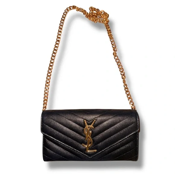 Saint Laurent Monogram Leather Wallet – With Chain Conversion Set (Preloved) - Picture 12 of 13